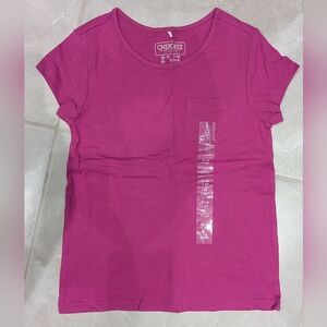 5/$35 NWT Cherokee Pink T-Shirt • Pocket Tee • Size S (8)